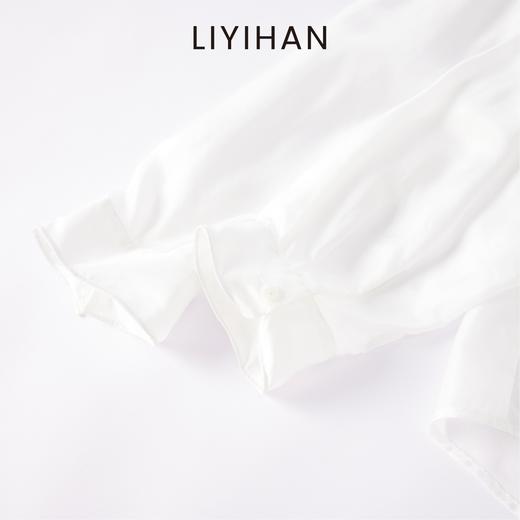 LIYIHAN清月鹊 2025夏季通勤宽松桑蚕丝长袖衬衫印花外套高级感 商品图3