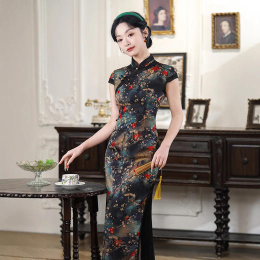 改良旗袍日常国风，修身民国风文艺XL2073 商品图3