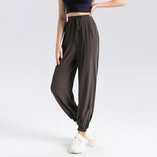 丁摩新款女桑蚕丝速干透气防晒裤运动休闲长裤宽松真丝束脚裤AL25017 商品图0