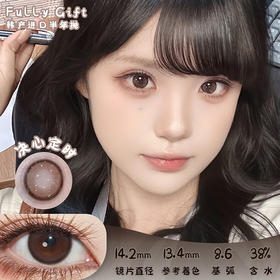 FULLY GIFT 决心定时 半年抛 两片 14.2mm 参考着色 13.4mm 基弧 8.6 含水 38% 韩产进口