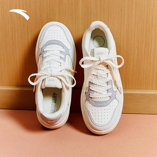 安踏晴风丨厚底低帮板鞋女2025夏季撞色小白运动鞋休闲鞋122538035 商品图2