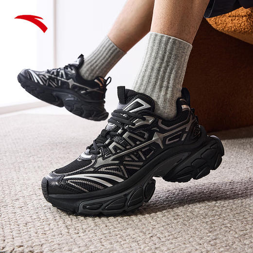 安踏扶摇丨复古老爹鞋男子夏季网面透气厚底增高休闲运动鞋112538898 商品图0