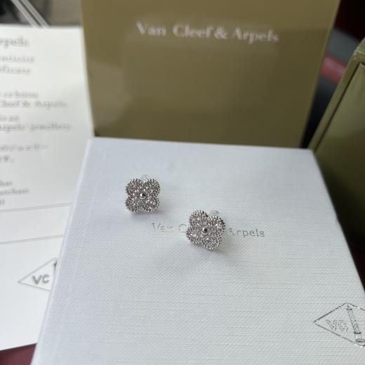 F673梵克雅宝 满钻四叶草单花耳拍 耳钉 商品图0