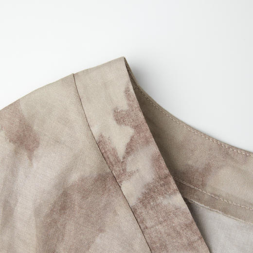 ROMI STUDIO 苎麻棉混纺植物印染度假风轻薄宽松连衣裙RWCRLJ2779 商品图3