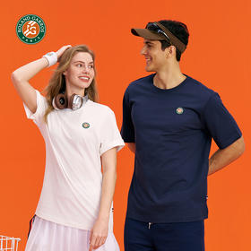 罗兰加洛斯法网短袖t恤男女纯棉2022夏新款运动上衣彩标印花半袖