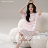 雀说睡裙女夏季兰精莫代尔睡衣女款凉感亲肤条纹中长款睡裙女可外穿AL2537 商品缩略图1