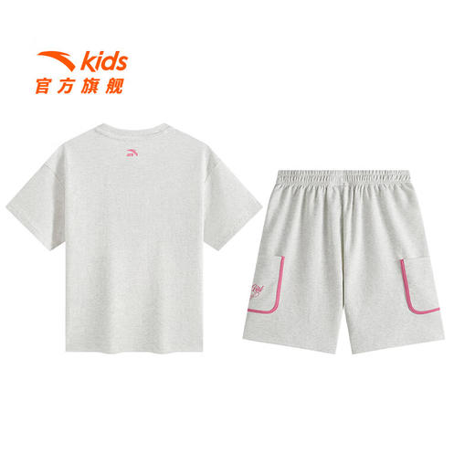 安踏儿童套装女大童潮流系列运动透气针织两件套362538107 商品图1