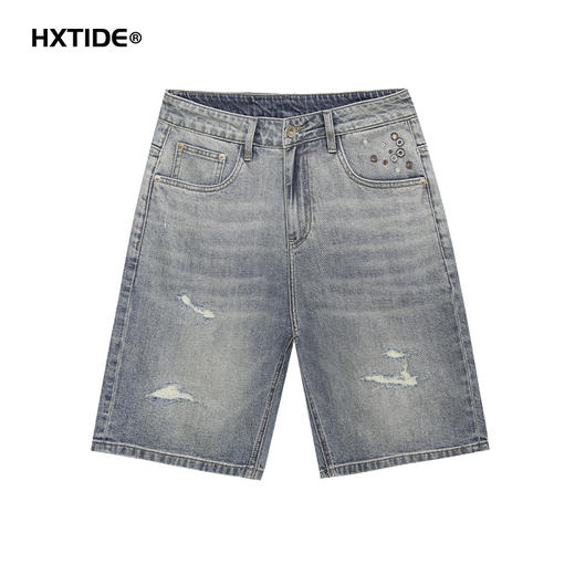 【新品上新】HX 夏季水洗牛仔五分裤微宽松手感柔软S207522059101 商品图0
