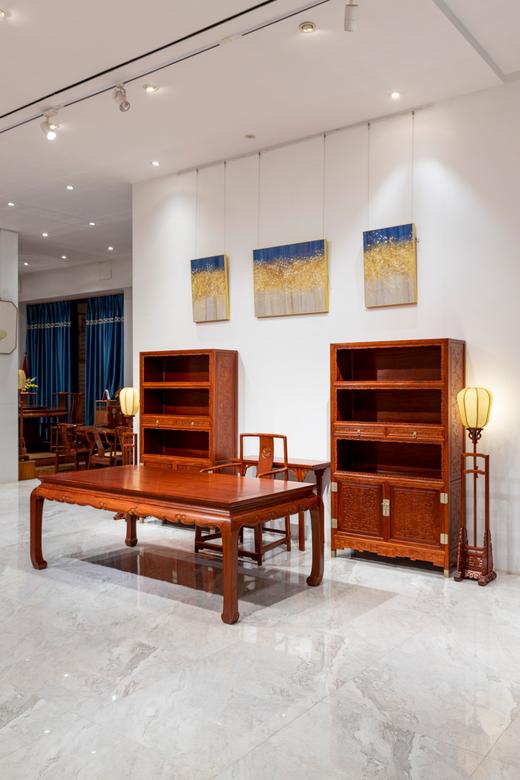 红桥红  家具严选  缅甸花梨(大果紫檀）  【书房搭配】 商品图1