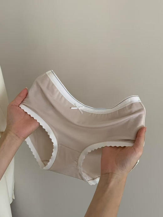 5条装！温柔纯色蝴蝶结内裤高支莫代尔 轻柔透气天然抗敏 抑菌呵护中腰三角裤 商品图5