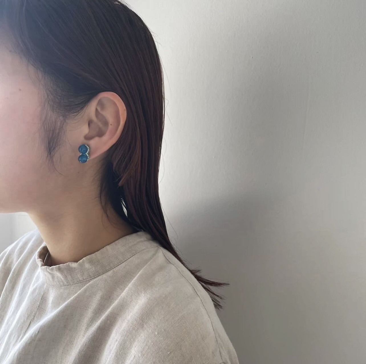 tamas 2色原珠耳钉/耳夹