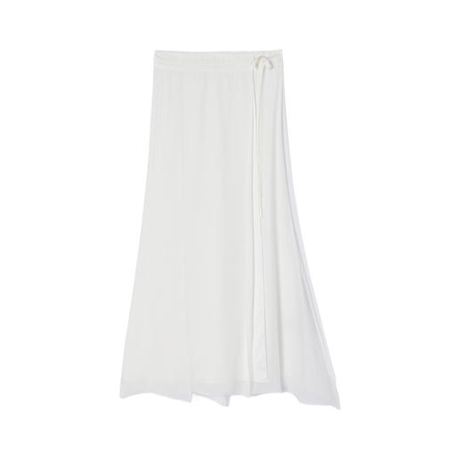 「高货oyg」全新升级【铂金会员404/天猫539/差价135】(12158)洛诗琳一片式绑带真丝半身裙2025夏新款开叉纯色裹身裙女 商品图4