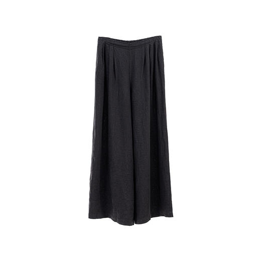 绽放326朵/【海街日记】亚麻可拆卸腰封侧拉链半腰松紧宽松直筒裤 商品图4