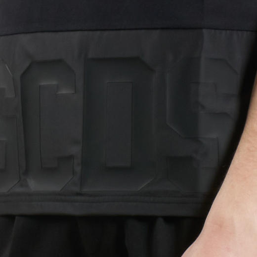 GCDS 男士棉质字母徽标圆领短袖T恤 黑色 B1XM2316JG8 99 商品图3