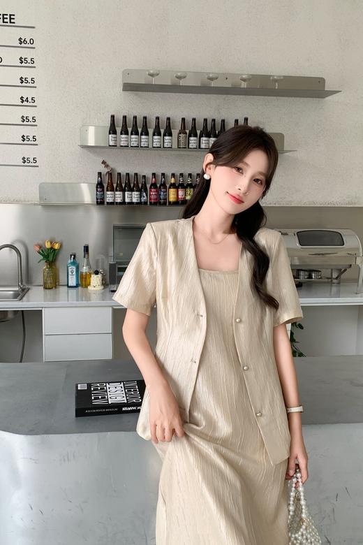 ELLA JADE 轻熟短袖西装外套吊带裙套装 20604 商品图2