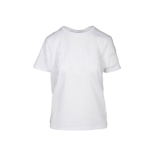 GCDS 男士字母徽标刺绣棉质圆领短袖T恤 白色 B1XM2315JI9 10 商品图0