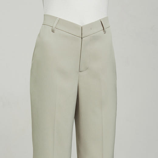 simplepieces高腰休闲裤女夏季新品宽松V字腰头拖地茄子裤SPS 商品图2