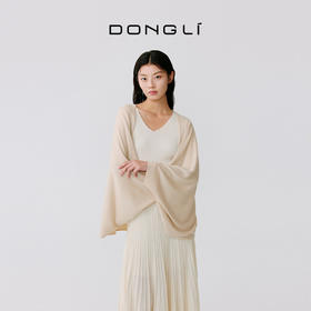东黎 • 桑蚕丝山羊绒夏季纯色斗篷蝙蝠袖披肩 2332