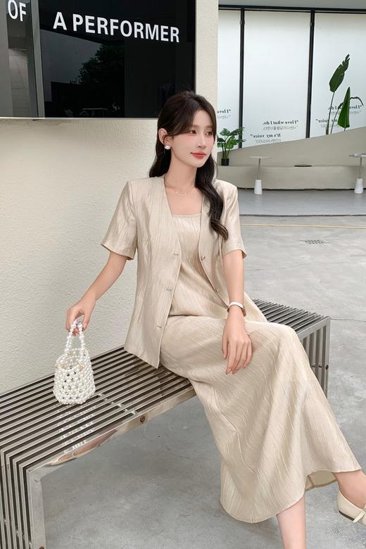 ELLA JADE 轻熟短袖西装外套吊带裙套装 20604 商品图1