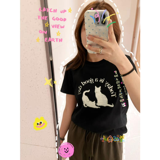 2506403   萌宠猫咪印花T 商品图10