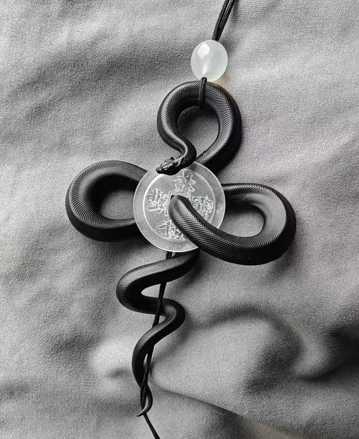 蛇主题 挂件 中国结塑料铜钱 爬宠周边文创个性礼品 ★小歪萌宠 正版 商品图0