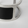 ROMI STUDIO 不锈钢手镯 简约高级感黑银撞色开口手镯 RWCRP33610 商品缩略图2
