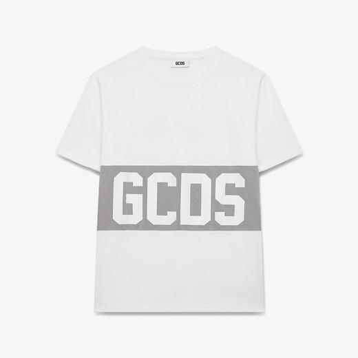 GCDS 男士字母徽标印花棉质圆领短袖T恤 白色 B1XM2314JA3 10 商品图0