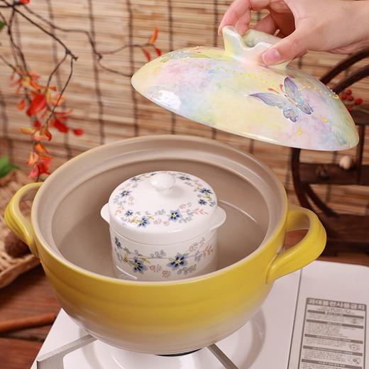 【春晖满庭双盖炖盅】陶瓷隔水炖盅带盖炖盅家用双盖炖罐蒸鸡蛋羹燕窝 商品图7