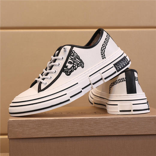 鞋子男新款秋季真皮内增高透气软底板鞋厚底韩版百搭潮流小白鞋男 商品图3