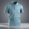 【凉感防紫外线含亚麻桑蚕丝】罗蒙男士夏季Polo衫7A抗菌舒适休闲醋酸冰丝t恤男短袖男 商品缩略图3