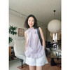 HeyDress条纹飘带衬衫女夏季法式浪漫显瘦荷叶边衬衣别致无袖上衣 商品缩略图0