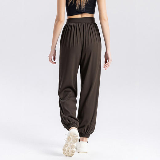 丁摩新款女桑蚕丝速干透气防晒裤运动休闲长裤宽松真丝束脚裤AL25017 商品图1