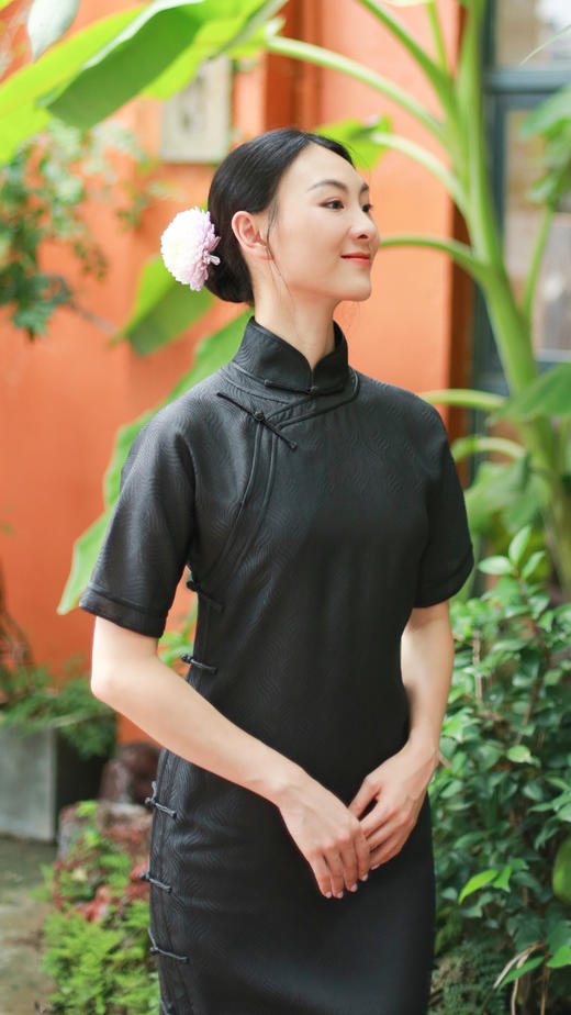 漫物记四经绞罗手缝边旗袍xys-122 商品图2