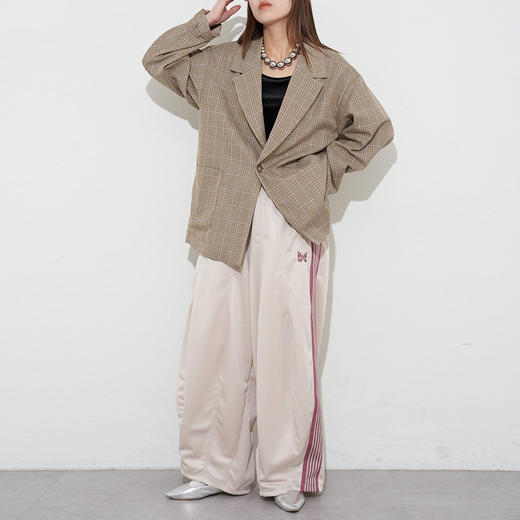 Needles H.D. Track Pant - Poly Smooth 蝴蝶刺绣女装阔腿裤 商品图1