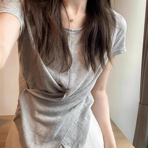 裁缝学苑AS515高级设计感T恤纸样交叉下摆纽扣收腰插肩袖服装打版裁剪 商品图2