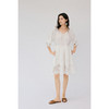 HeyDress白色刺绣连衣裙女夏季法式收腰重工马德拉绣花浪漫度假裙 商品缩略图3