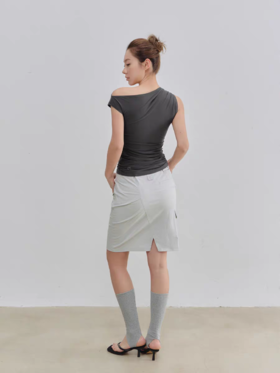 Evistub/E-5XDK463/尼龙轻户外工装短裙女夏