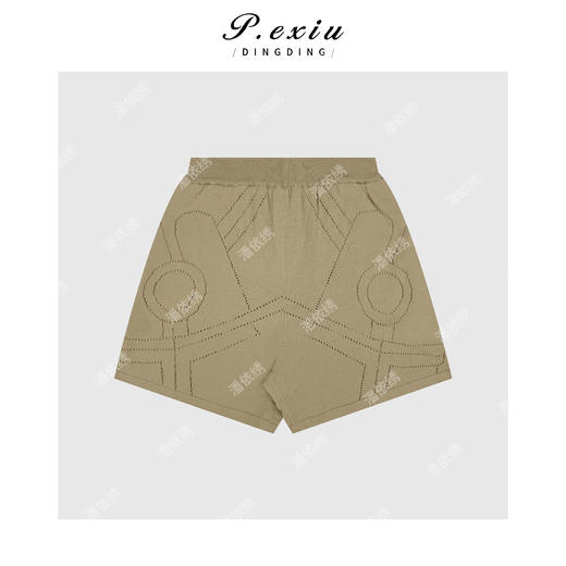 04-3潘依绣丁丁宠粉100%高捻棉简约气质V领短裤针织套装 ZZ0915 商品图2