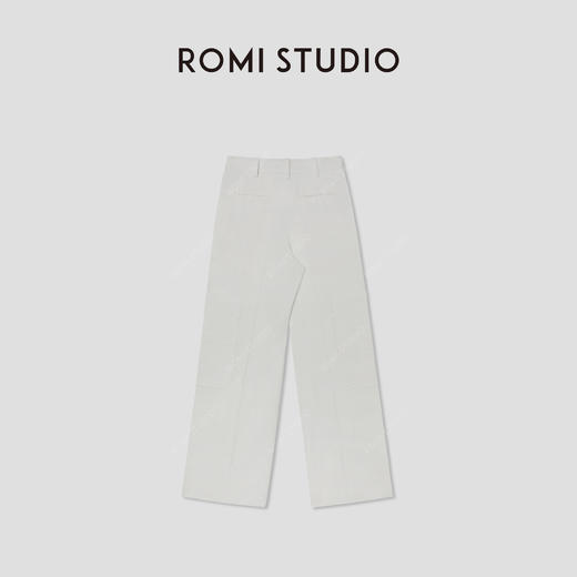 ROMI STUDIO“利落无繁”亚麻棉混纺宽松直筒工装休闲裤 RWCSXY1953 商品图4