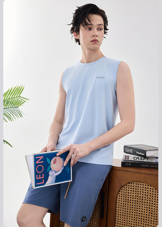 限时9折【兰精莫代尔背心】A类 深睡凉感睡衣 爽滑轻薄不闷热 天然洁净健康呵护肌肤BXM962B-CC 商品图4