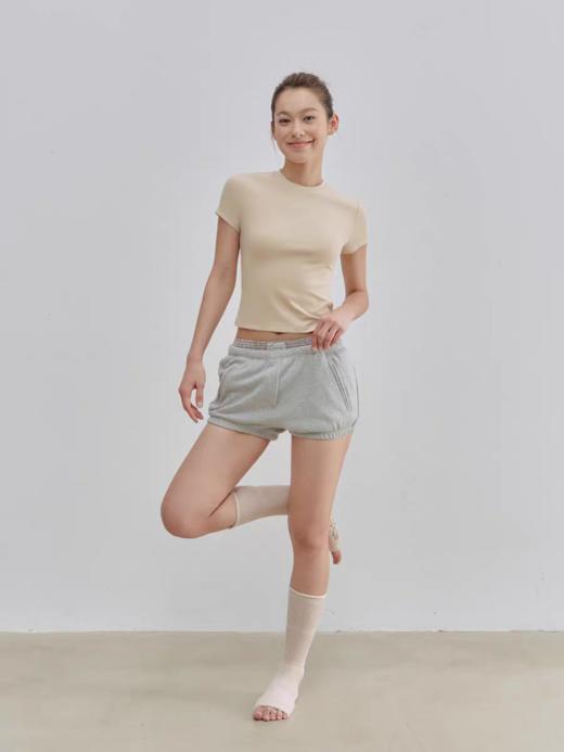 Evistub/E-5XDX431/有机棉纯色基础正肩T恤女 商品图0