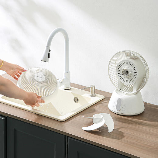 MUSUTAKU摩舒卡空气循环扇360家用台式静音风扇办公室桌面电风扇 商品图4