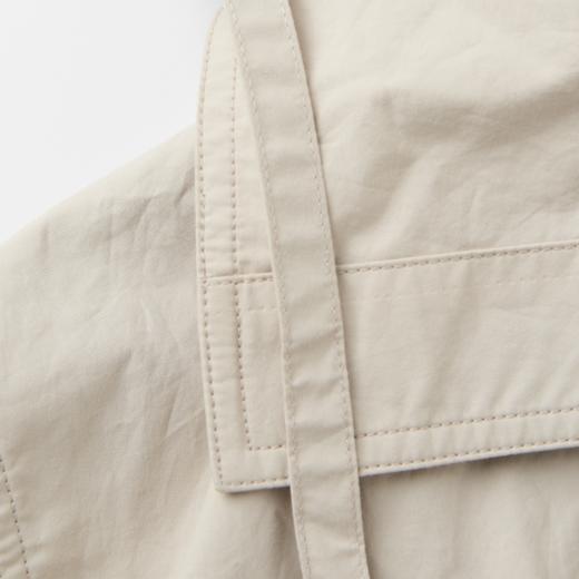 ROMI STUDIO 高支棉挺括纸感双排扣抽绳可拆卸连帽风衣RWCAW64453 商品图2