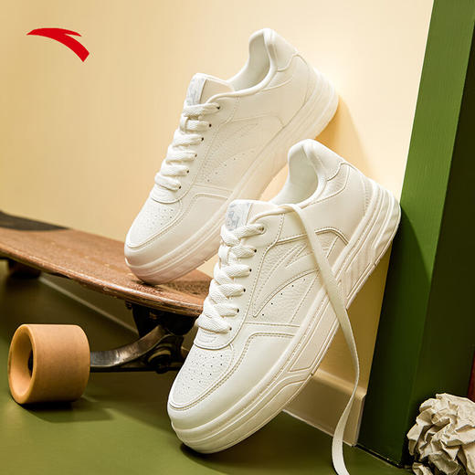 安踏百川板鞋男运动休闲鞋新款潮流百搭小白鞋经典休闲板鞋112538010 商品图3