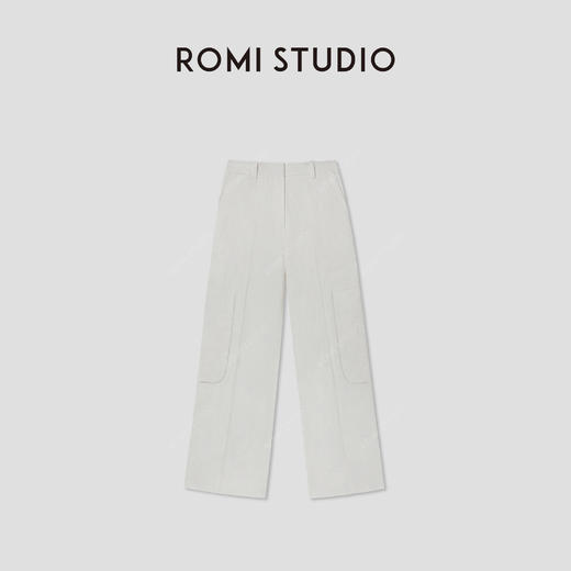 ROMI STUDIO“利落无繁”亚麻棉混纺宽松直筒工装休闲裤 RWCSXY1953 商品图3