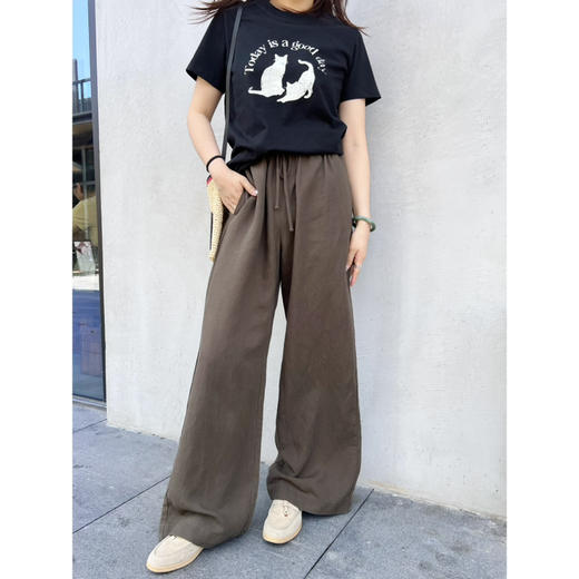 2506404    亚麻 棉 直筒休闲裤 商品图9