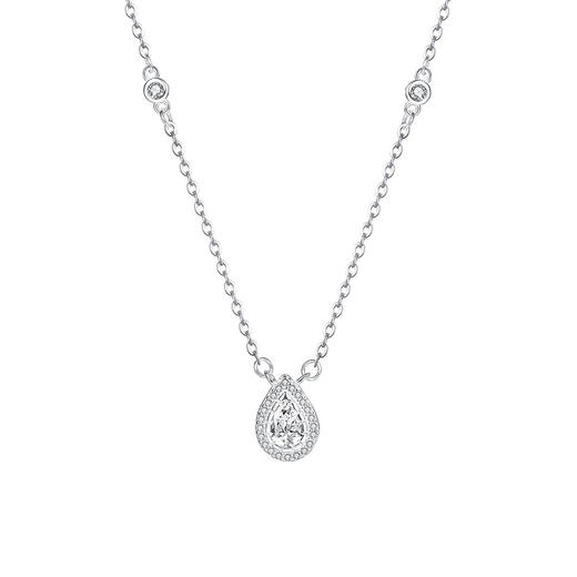 【涟漪之乐】S999纯银水滴锆石项链【YXS-A4302】 商品图4