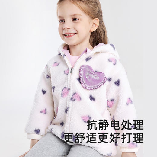 英氏儿童外套秋冬摇粒绒外套保暖防寒女童外套百搭休闲外套 商品图2