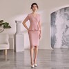 IWY/气夏季新款粉色假两件连衣裙修身显瘦气质女神范儿正装Q1388 商品缩略图0