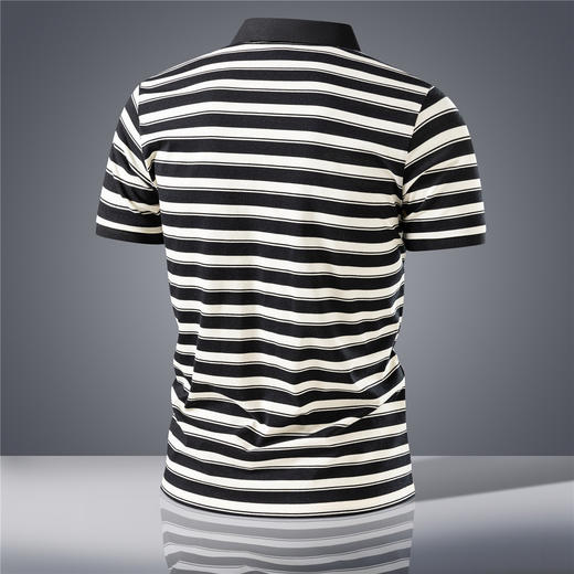 【7A抗菌】罗蒙男士Polo衫夏季经典条纹海魂衫薄款休闲男短袖T恤 商品图4